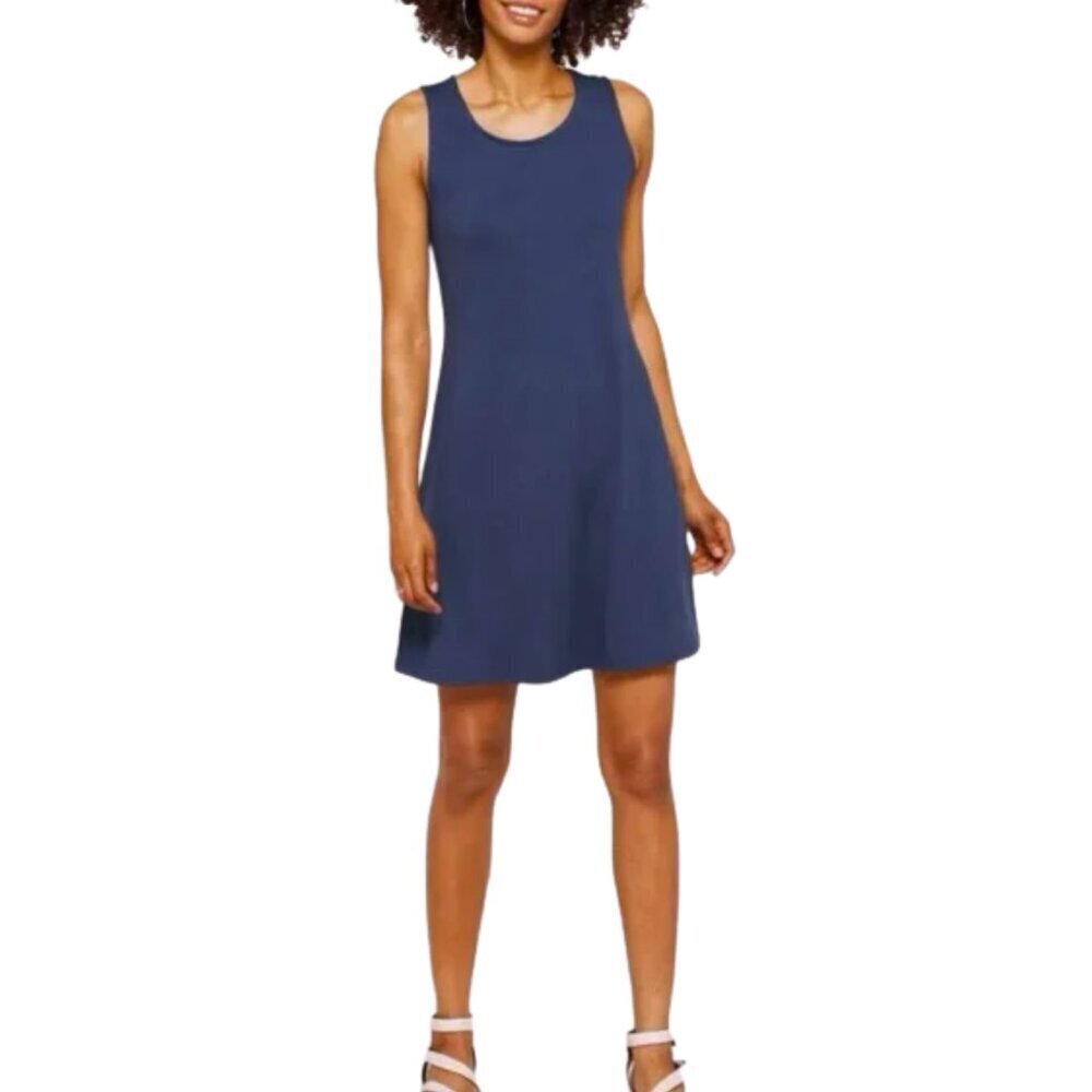 NWT Market & Spruce Alison Twist Back Sleeveless T-Shirt Dress in Navy Sz. S